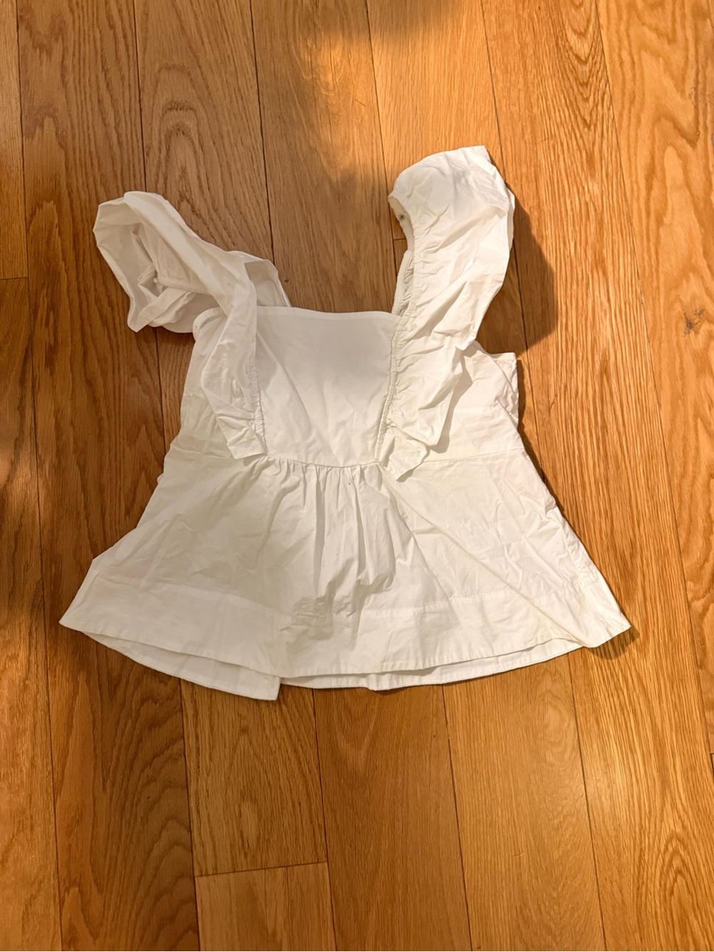 Cotton Poplin Ruffle Blouse - Picture 6 of 8